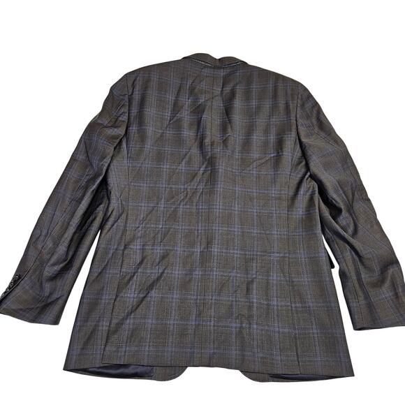 Ermenegildo Zegna Windowpane Trofeo Wool Sport Coat 40R Saks Fifth Ave Blazer - Picture 7 of 16